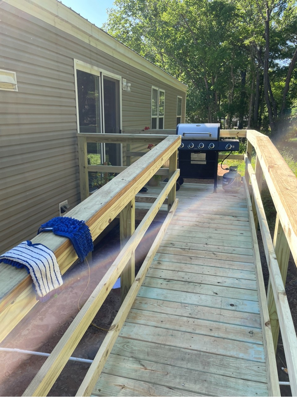 The completed new wheelchair ramp for the Bobby Ryan family.