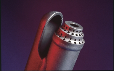 close-up of a metal cylinder