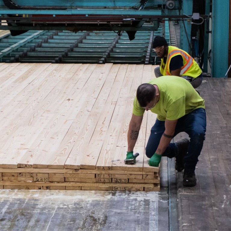 Lumber arriving from Georgia-Pacific