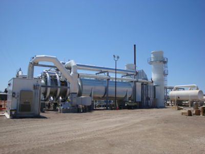 a large industrial plant with pipes