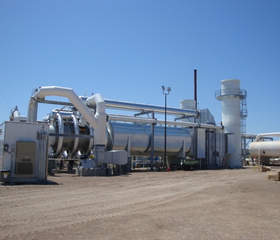 a large industrial plant with pipes