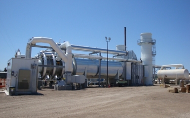 a large industrial plant with pipes