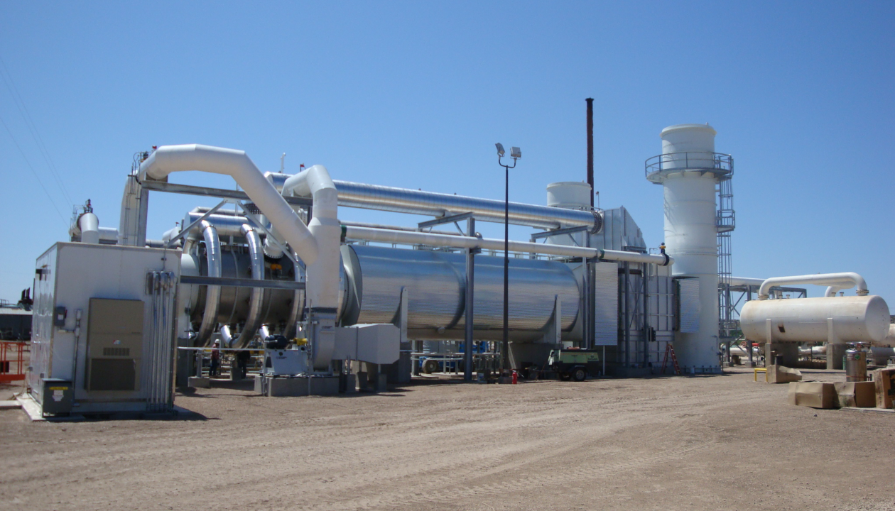 a large industrial plant with pipes