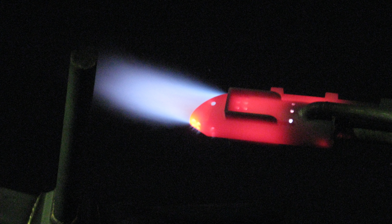 a close-up of a gas torch