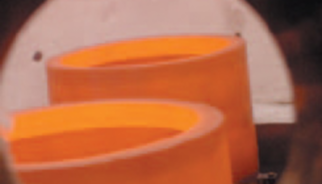 close-up of a couple of orange cylindrical objects