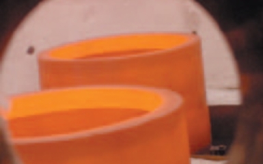 close-up of a couple of orange cylindrical objects